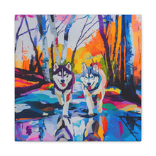 Load image into Gallery viewer, Husky Canvas Art