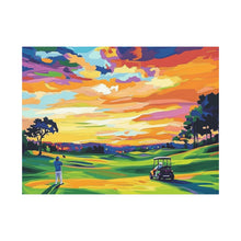 Load image into Gallery viewer, Vibrant Golf Sunset Canvas Art