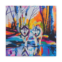 Load image into Gallery viewer, Husky Canvas Art