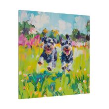Load image into Gallery viewer, Playful Schnauzer Dogs Canvas Art