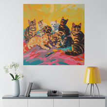 Load image into Gallery viewer, Colorful Cat Canvas Art - Vibrant Cat Portraits for Cat Lovers