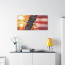 Load image into Gallery viewer, Eagle in Flight Canvas Art - 12x12 Stretched Wall Decor