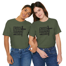 Load image into Gallery viewer, Faith Inspired Unisex Jersey Tee - 'Cross Training' with John 3:16