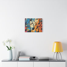 Load image into Gallery viewer, Vibrant Music Note Canvas Art - Colorful Stretched Wall Decor