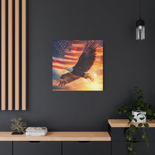 Load image into Gallery viewer, Patriotic Eagle Canvas Wall Art - 1.25" Stretched Frame