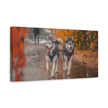 Load image into Gallery viewer, Husky Wall Art Canvas - Autumn Vibes Home Decor