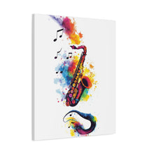 Load image into Gallery viewer, Vibrant Saxophone Art Canvas Print - Colorful Wall Decor