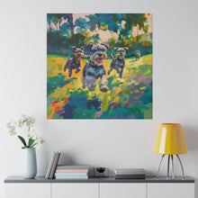 Load image into Gallery viewer, Vibrant Schnauzer Dogs Canvas Wall Art