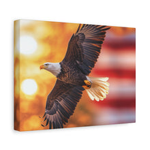 Load image into Gallery viewer, Eagle in Flight Canvas Art - 12x12 Stretched Wall Decor