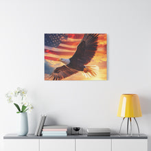 Load image into Gallery viewer, Patriotic Eagle Canvas Wall Art - 1.25" Stretched Frame