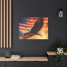 Load image into Gallery viewer, Patriotic Eagle Canvas Wall Art - 1.25" Stretched Frame