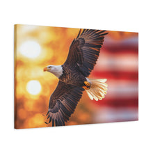 Load image into Gallery viewer, Eagle in Flight Canvas Art - 12x12 Stretched Wall Decor