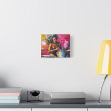 Load image into Gallery viewer, Colorful Drummer Canvas Art Print, Modern Wall Decor, Music Lover Gift, Vibrant Home Accent, Jazz Art Piece, Unique Gift Idea