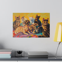 Load image into Gallery viewer, Colorful Cat Canvas Art - Vibrant Cat Portraits for Cat Lovers