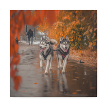 Load image into Gallery viewer, Husky Wall Art Canvas - Autumn Vibes Home Decor