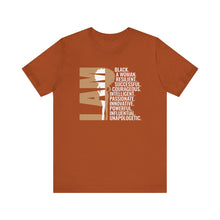 Load image into Gallery viewer, Empowering Unisex Tee - 'I AM' Black Woman Strength - Inspirational Statement Shirt