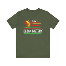 Load image into Gallery viewer, I Am Black History Unisex Short Sleeve Tee - Celebrate Heritage & Culture