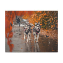 Load image into Gallery viewer, Husky Wall Art Canvas - Autumn Vibes Home Decor