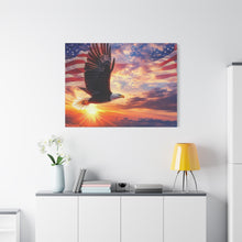 Load image into Gallery viewer, Eagle Sunset Canvas Wall Art - Patriotic Home Decor