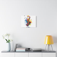 Load image into Gallery viewer, Vibrant Saxophone Art Canvas Print - Colorful Wall Decor