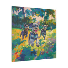 Load image into Gallery viewer, Vibrant Schnauzer Dogs Canvas Wall Art
