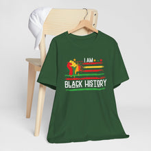Load image into Gallery viewer, I Am Black History Unisex Short Sleeve Tee - Celebrate Heritage & Culture