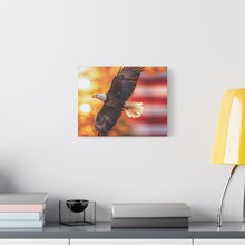 Load image into Gallery viewer, Eagle in Flight Canvas Art - 12x12 Stretched Wall Decor