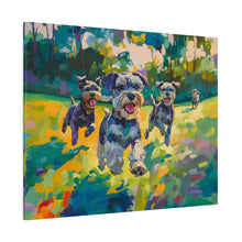 Load image into Gallery viewer, Vibrant Schnauzer Dogs Canvas Wall Art