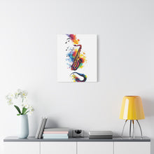 Load image into Gallery viewer, Vibrant Saxophone Art Canvas Print - Colorful Wall Decor