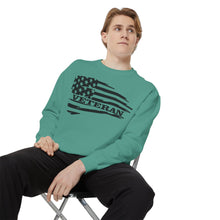 Load image into Gallery viewer, Veteran Flag Unisex Garment-Dyed Sweatshirt - Comfortable Tribute for Heroes