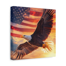 Load image into Gallery viewer, Patriotic Eagle Canvas Wall Art - 1.25" Stretched Frame