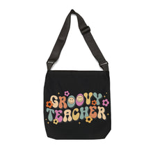 Load image into Gallery viewer, Adjustable Tote Bag (AOP) - Groovy Teacher