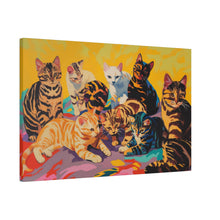 Load image into Gallery viewer, Colorful Cat Canvas Art - Vibrant Cat Portraits for Cat Lovers