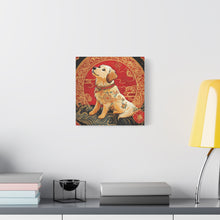 Load image into Gallery viewer, Lunar Year of the Dog Art Canvas - Stretched Wall Decor for Dog Lovers