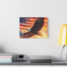 Load image into Gallery viewer, Patriotic Eagle Canvas Wall Art - 1.25" Stretched Frame