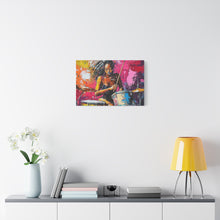 Load image into Gallery viewer, Colorful Drummer Canvas Art Print, Modern Wall Decor, Music Lover Gift, Vibrant Home Accent, Jazz Art Piece, Unique Gift Idea
