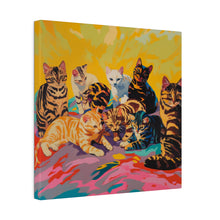 Load image into Gallery viewer, Colorful Cat Canvas Art - Vibrant Cat Portraits for Cat Lovers