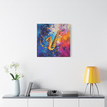 Load image into Gallery viewer, Colorful Saxophone Canvas Art - Vibrant Jazz Wall Decor