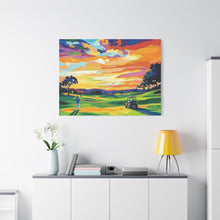 Load image into Gallery viewer, Vibrant Golf Sunset Canvas Art