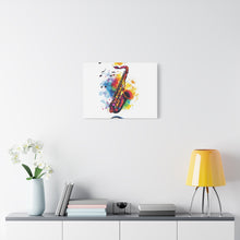 Load image into Gallery viewer, Vibrant Saxophone Art Canvas Print - Colorful Wall Decor