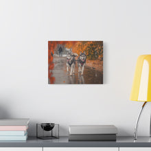 Load image into Gallery viewer, Husky Wall Art Canvas - Autumn Vibes Home Decor