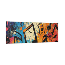 Load image into Gallery viewer, Vibrant Music Note Canvas Art - Colorful Stretched Wall Decor