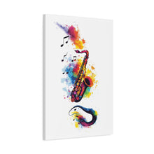 Load image into Gallery viewer, Vibrant Saxophone Art Canvas Print - Colorful Wall Decor