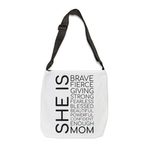 Load image into Gallery viewer, Adjustable Tote Bag (AOP) - She is
