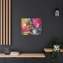 Load image into Gallery viewer, Colorful Drummer Canvas Art Print, Modern Wall Decor, Music Lover Gift, Vibrant Home Accent, Jazz Art Piece, Unique Gift Idea