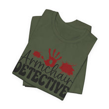 Load image into Gallery viewer, Armchair Detective Tee - Unisex Jersey Short Sleeve Shirt for Mystery Lovers