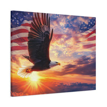 Load image into Gallery viewer, Eagle Sunset Canvas Wall Art - Patriotic Home Decor