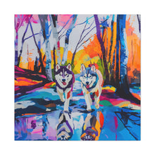 Load image into Gallery viewer, Husky Canvas Art