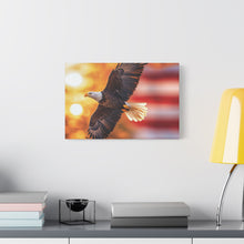 Load image into Gallery viewer, Eagle in Flight Canvas Art - 12x12 Stretched Wall Decor