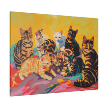 Load image into Gallery viewer, Colorful Cat Canvas Art - Vibrant Cat Portraits for Cat Lovers